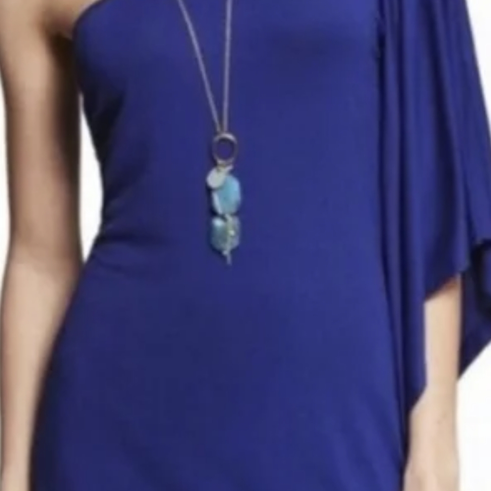 Express Blue One-Shoulder Sheath Dress